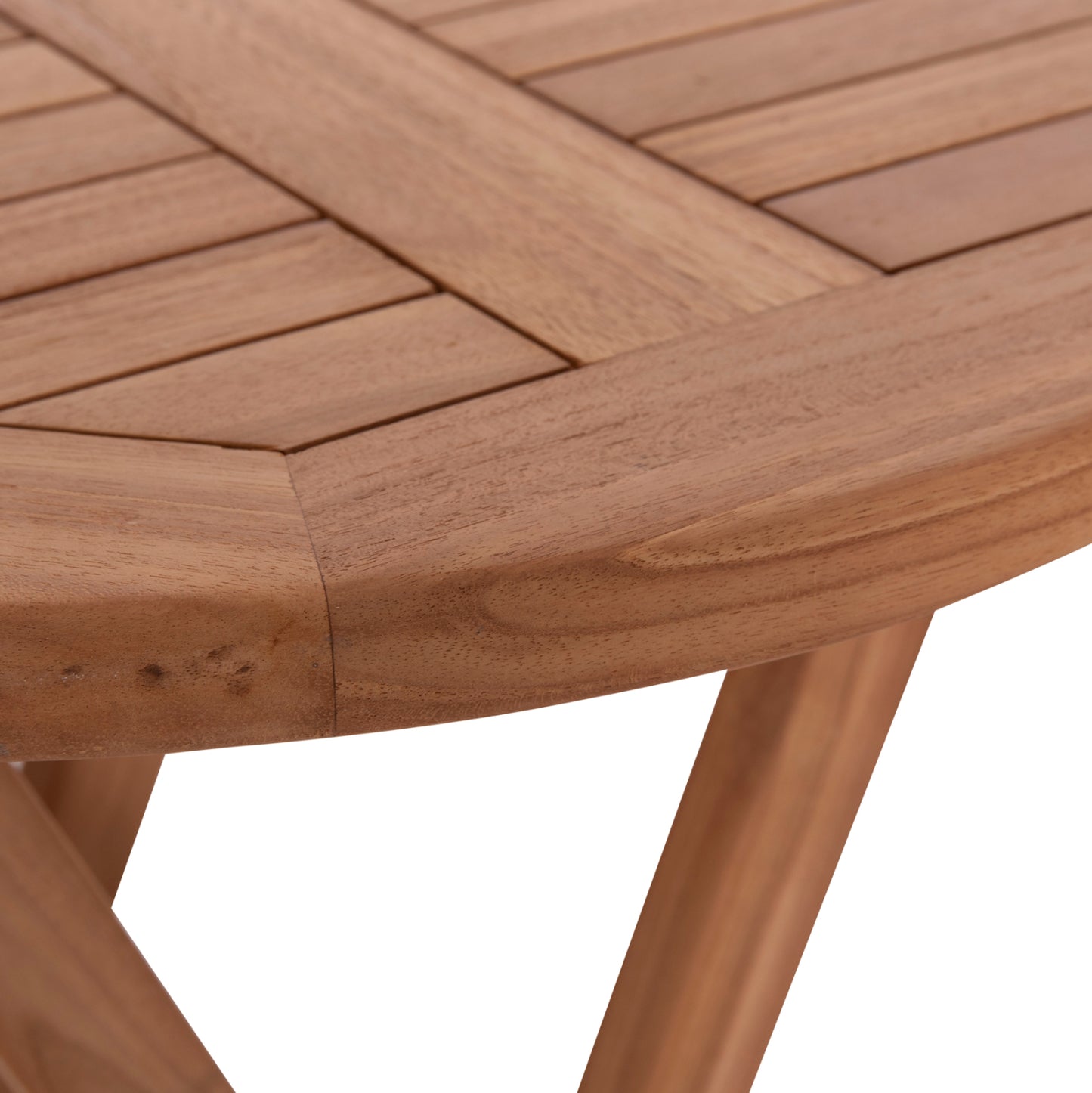 Foldable Round Table Eris Hm18119 Teak Wood--natural Color Φ60x75hcm.