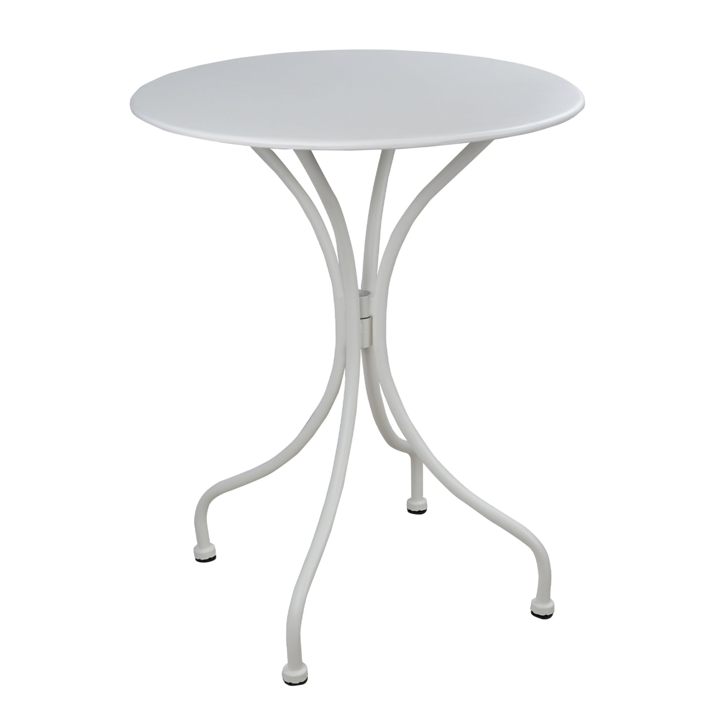 Table Round Metallic Hm5104.12 In White Color Φ60x72hcm.