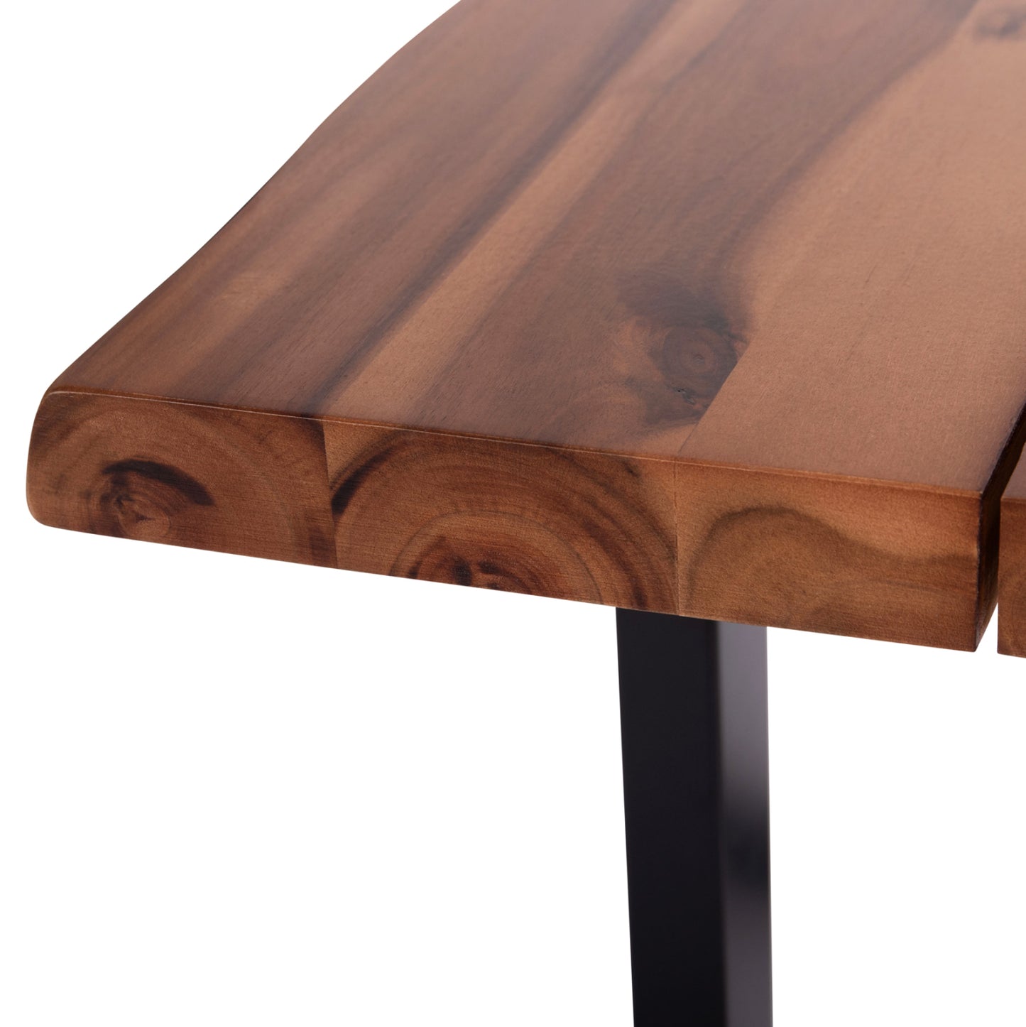 Outdoor Dining Table Friggo Hm6296.01 Acacia Wood 3.5cm Thick--metal Legs 140x80x77hcm