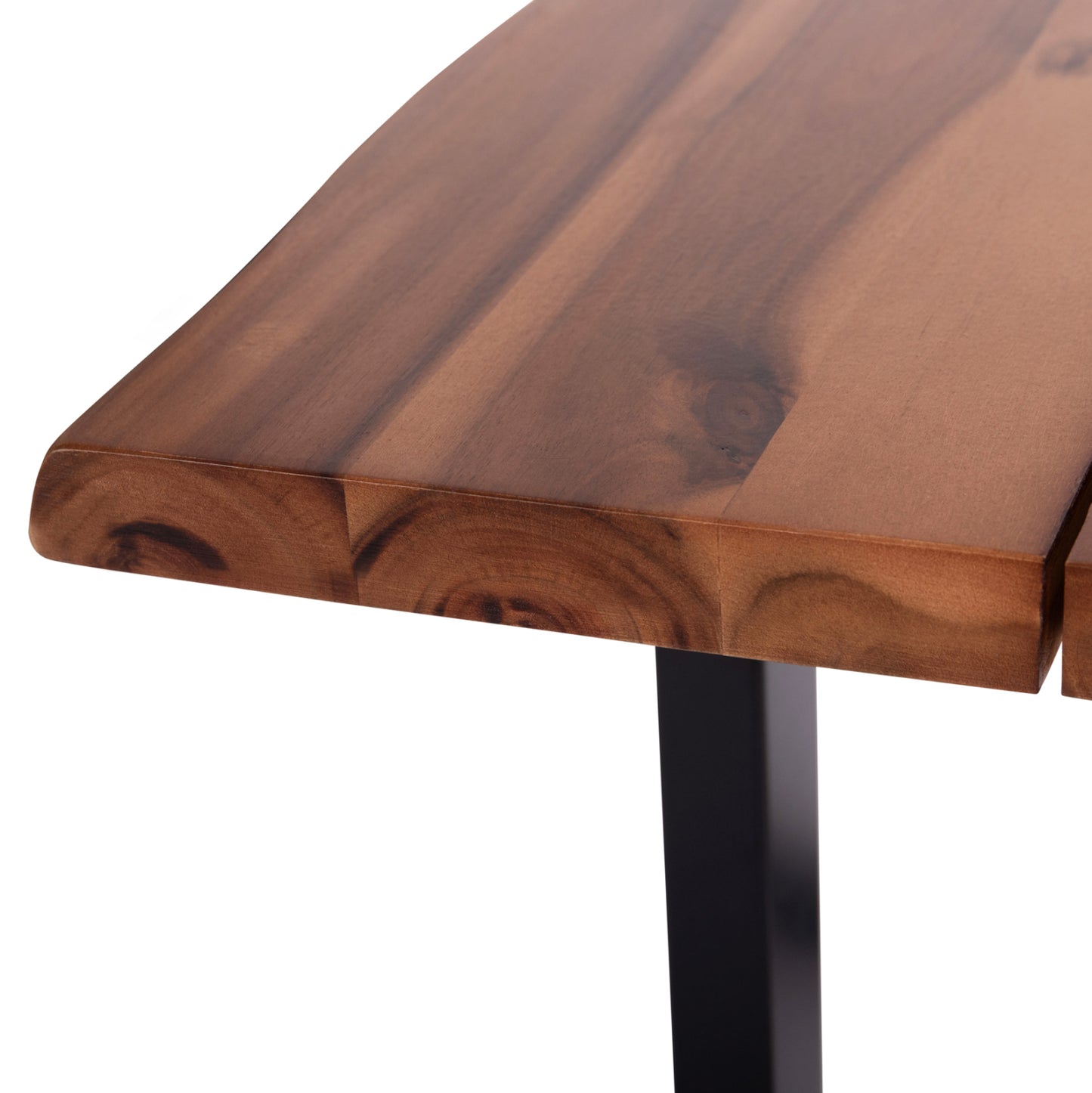 Outdoor Dining Table Friggo Hm6297.02 Acacia Wood 2.6cm Thick--metal Legs 160x80x76hcm