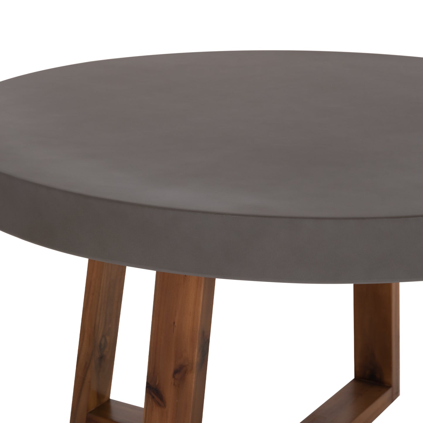Dining Table Round Maeve Hm6574.01 Grey Fiber Cement--acacia Wood Φ130x74hcm.