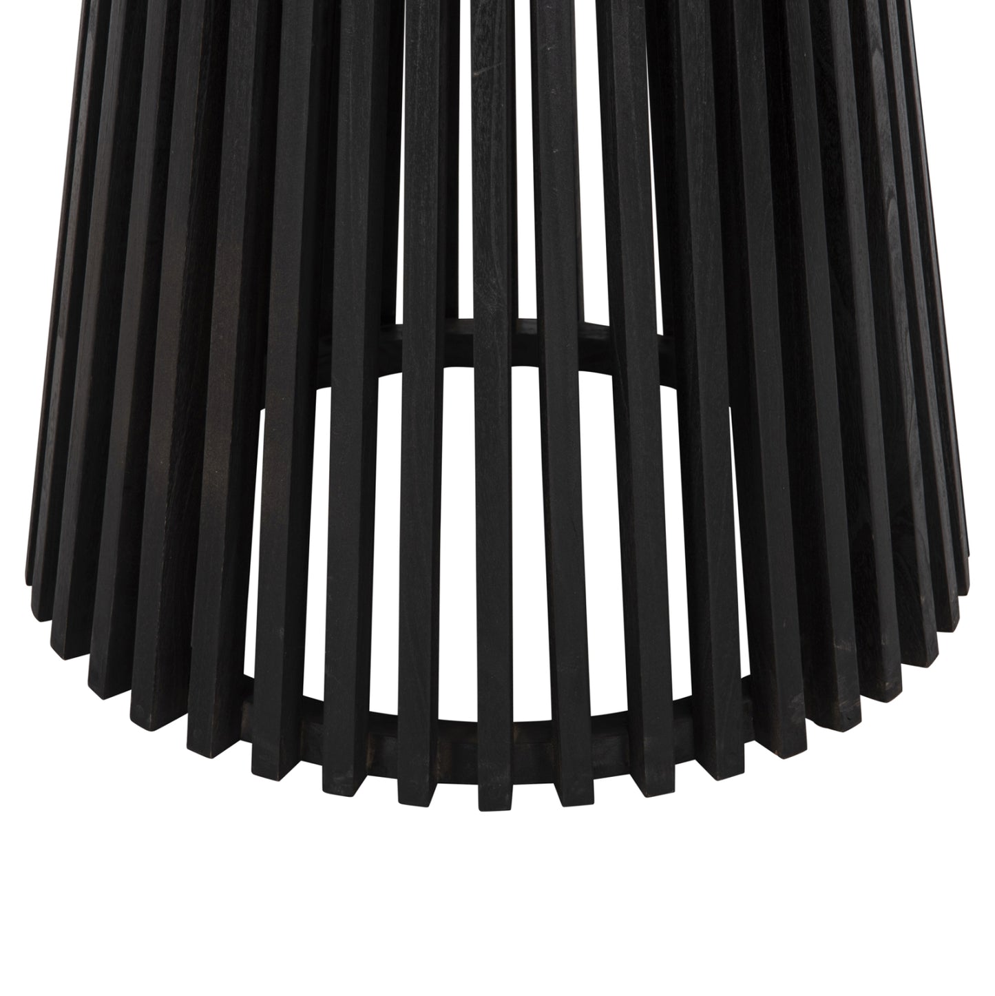 Dining Table Round Frantz Hm9388.12 Solid Mindi Wood In Black Φ120x76,5hcm.