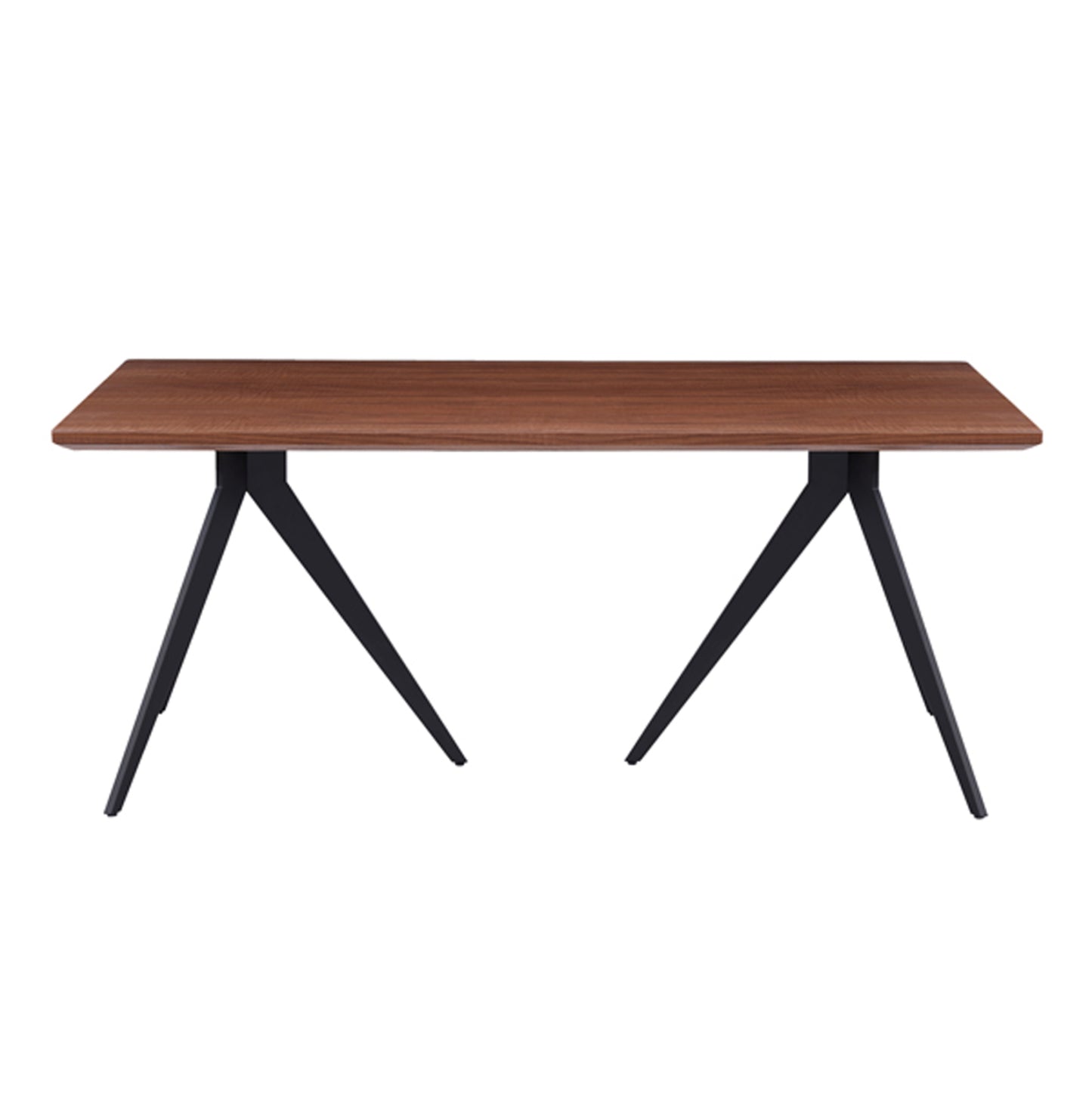 Dining Table Grippen Hm9451.02 With Ashtree Wood Veneer In Rustic Style-black Metal Tripod Legs 180x90x75hcm.
