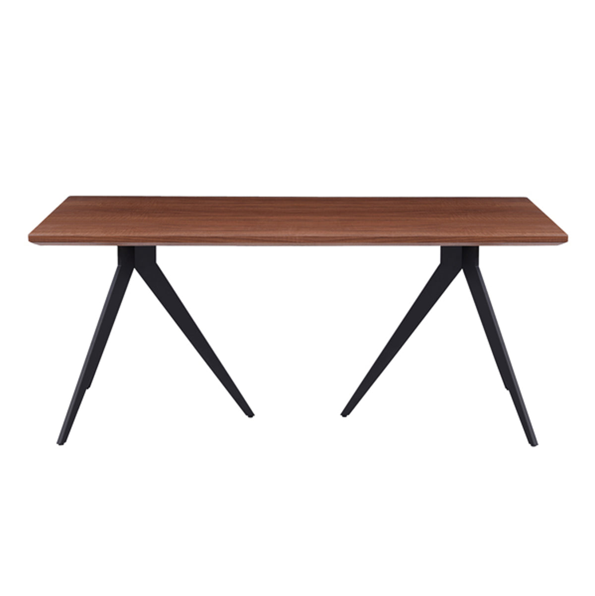 Dining Table Grippen Hm9451.02 With Ashtree Wood Veneer In Rustic Style-black Metal Tripod Legs 180x90x75hcm.