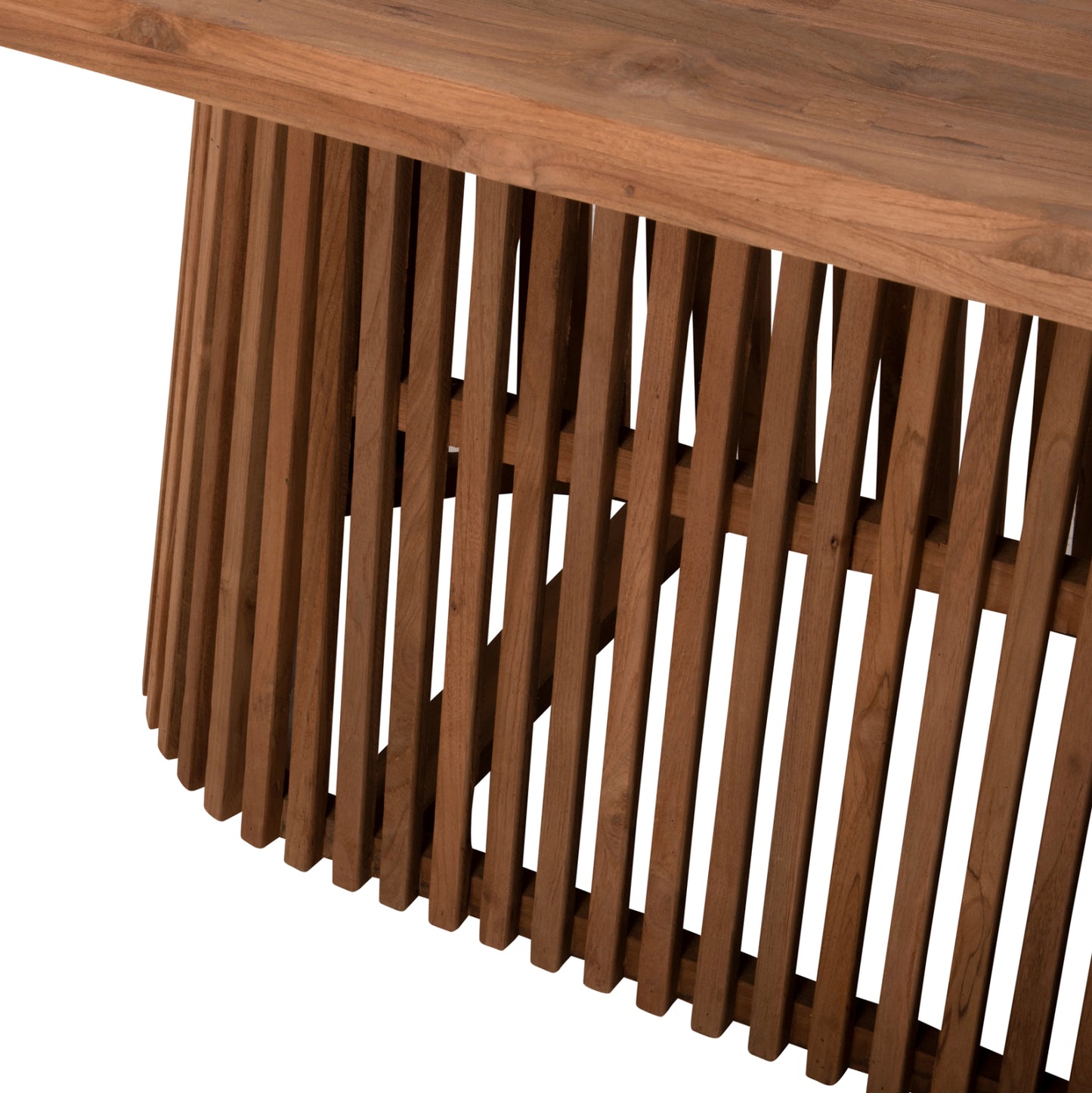 Dining Table Remik Hm9835 Recycled Teak Wood In Natural 100x200x75,5hcm. Tabletop 4cm.
