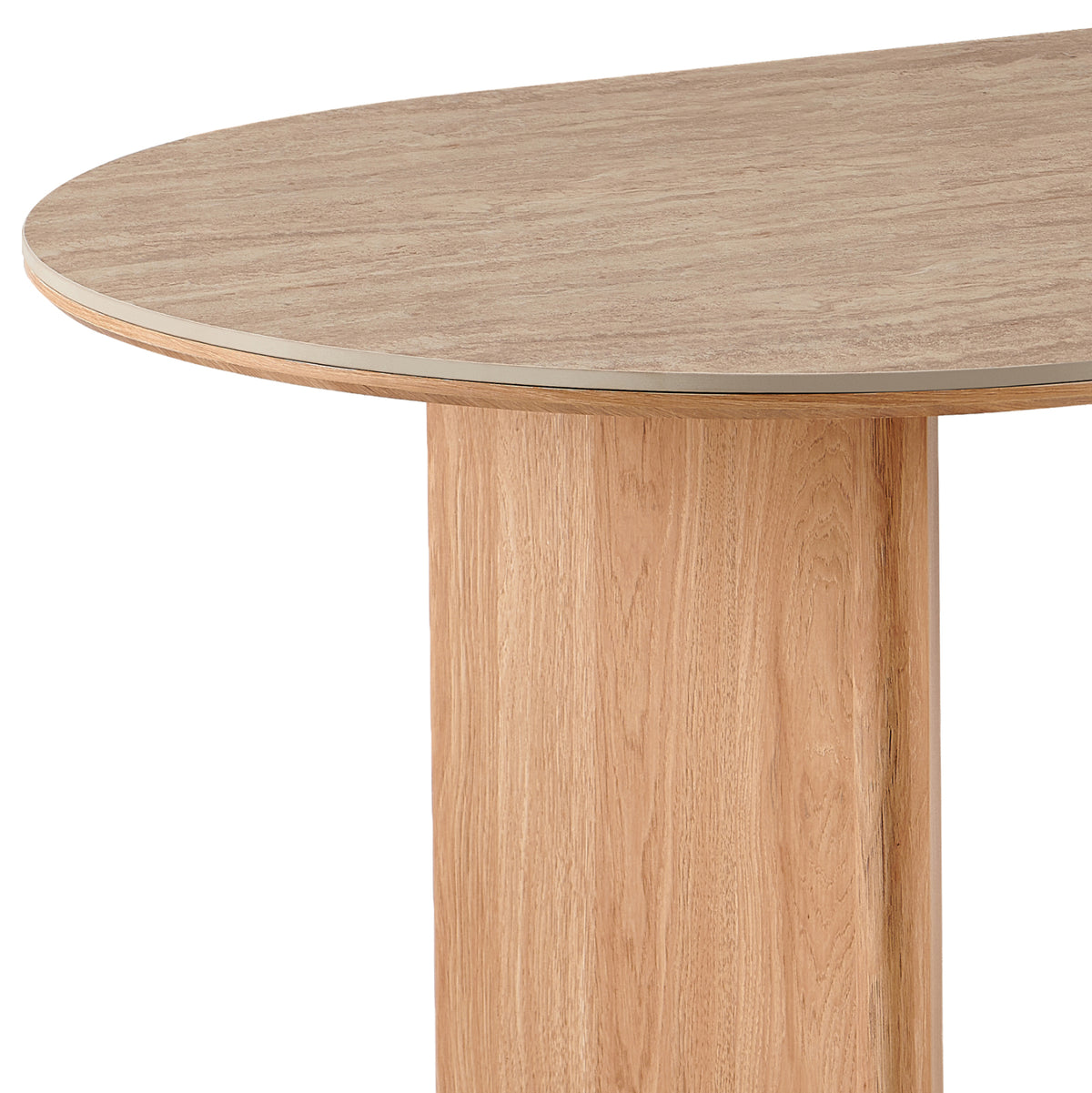 Dining Table Oval Metil Hm18467.05 Sintered Stone Top--mdf Legs 180x90x75hcm.