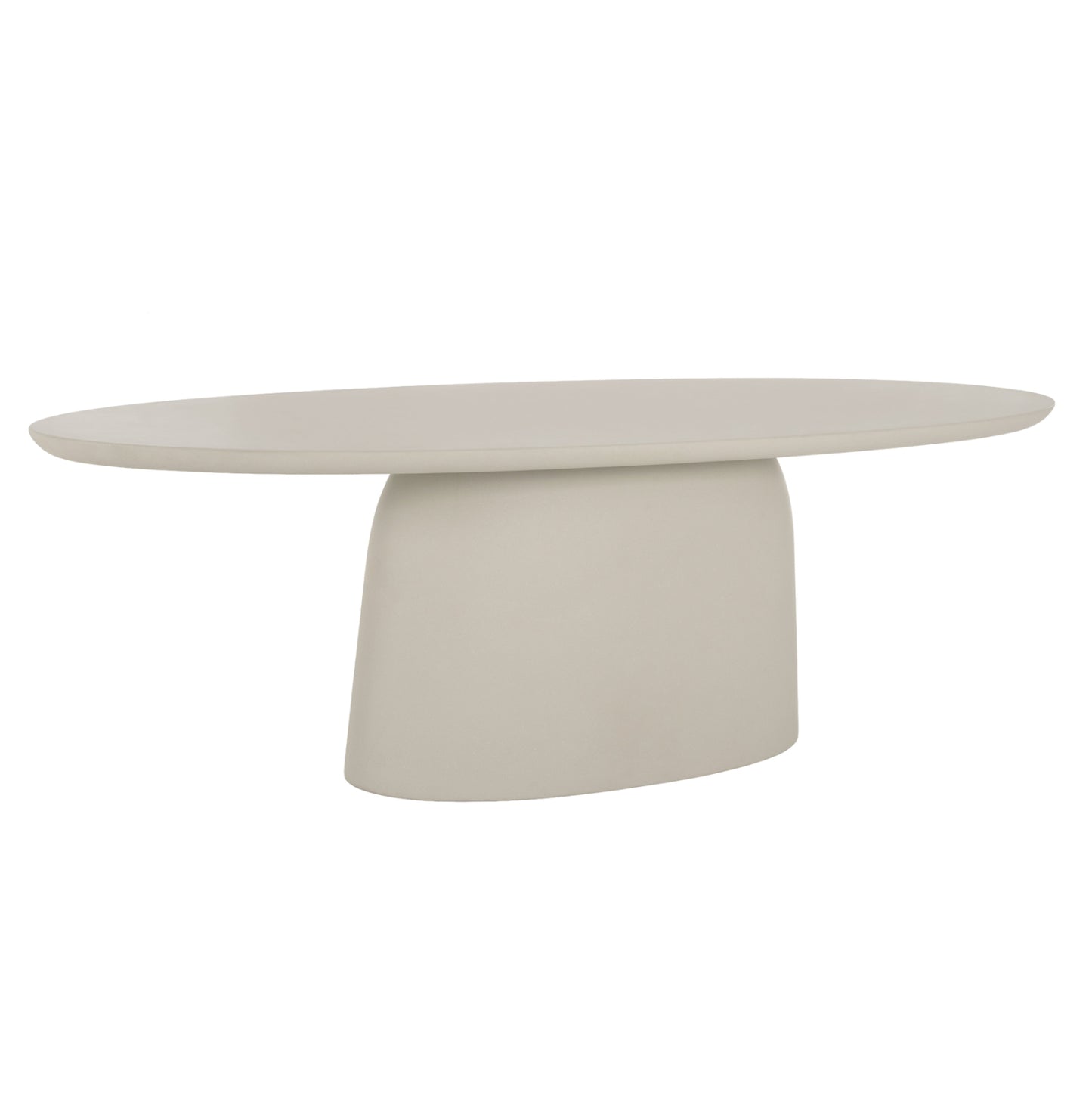 Dining Table Oval Breccan Hm6576.02 Beige Fiber Cement 200x100x75hcm