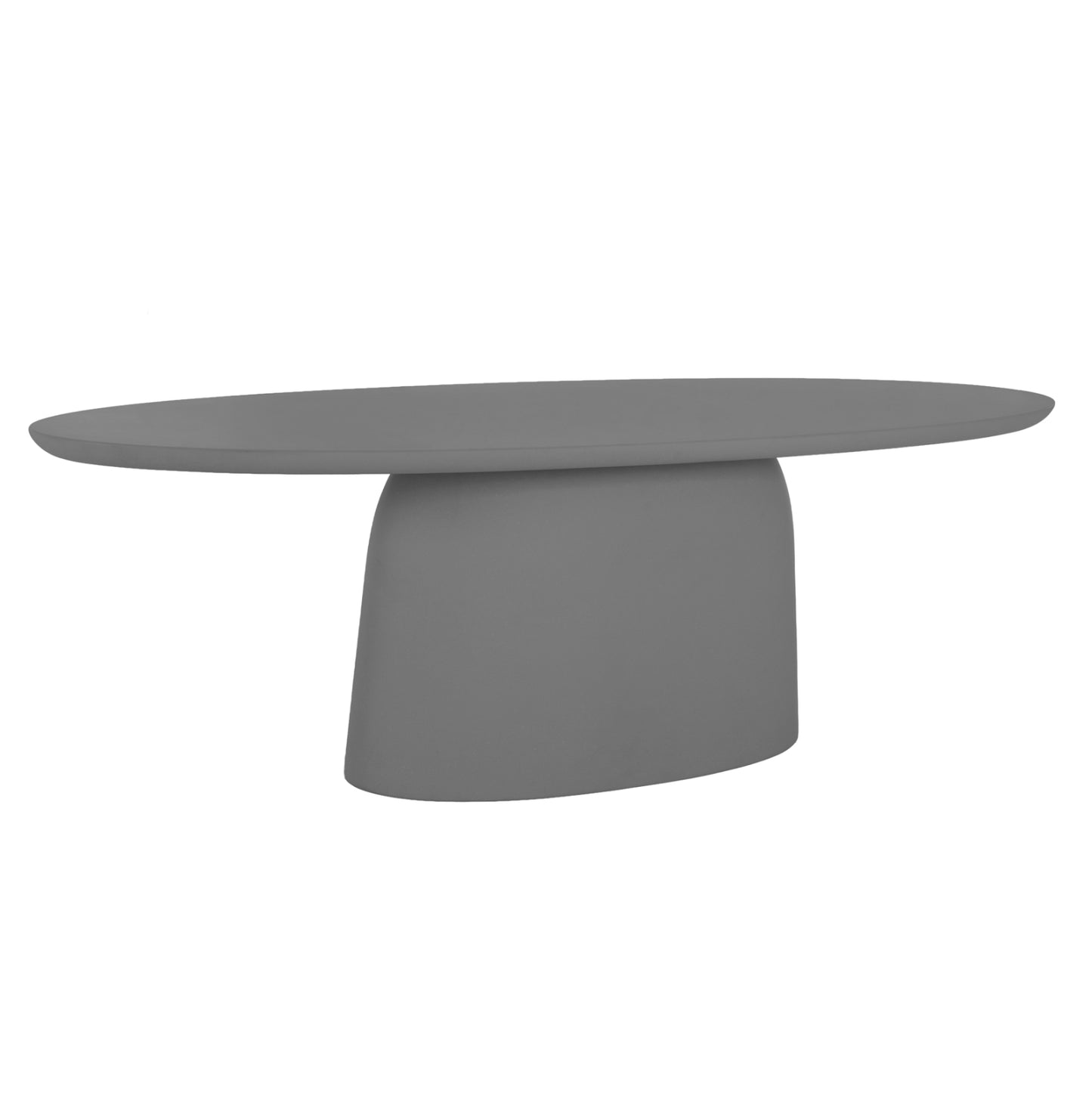 Oval Dining Table Breccan Hm6578.01 Grey Fiber Cement 160x100x75hcm.