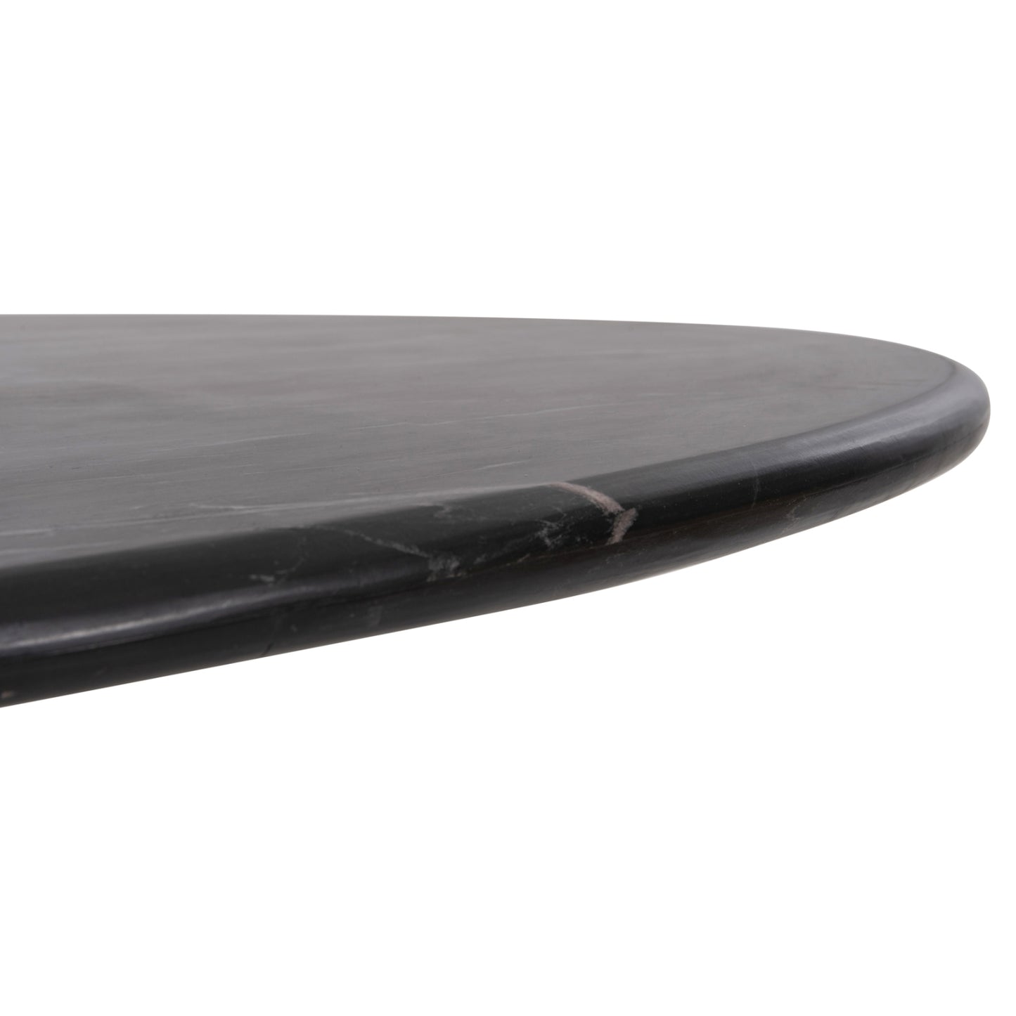 Dining Table Oval Draxx Hm9689 Solid Acacia Wood-black Marble Top 200x100x76hcm.