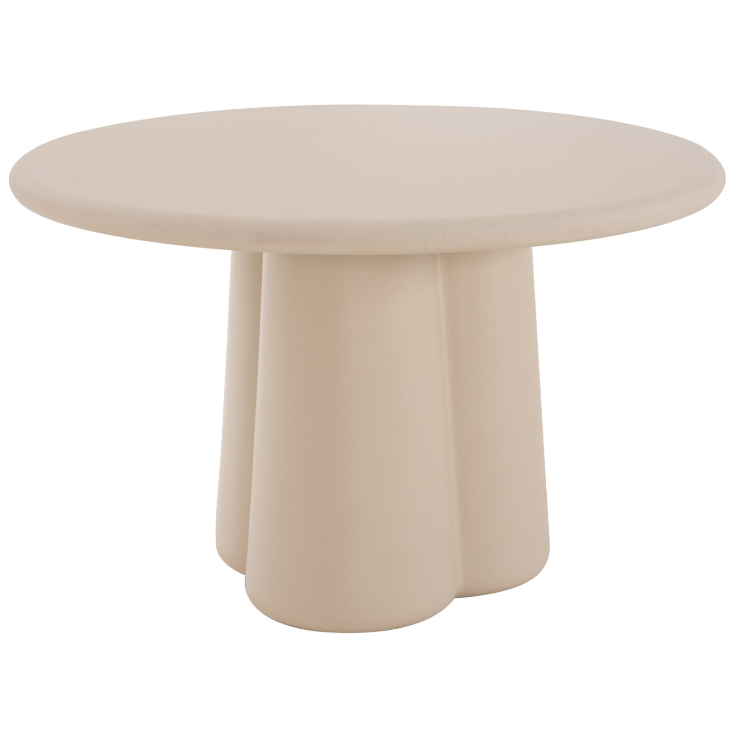 Round Dining Table Nayu Hm6583.02 Beige Fiber Cement Φ120x73hcm.
