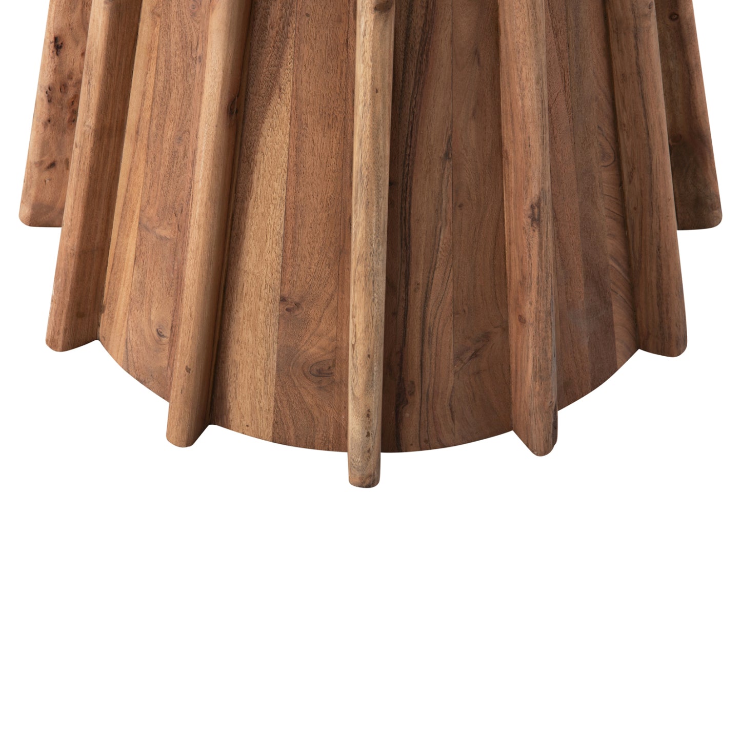 Dining Table Round Draxx Hm9687 Solid Acacia Wood-black Marble Top Φ120x76hcm.