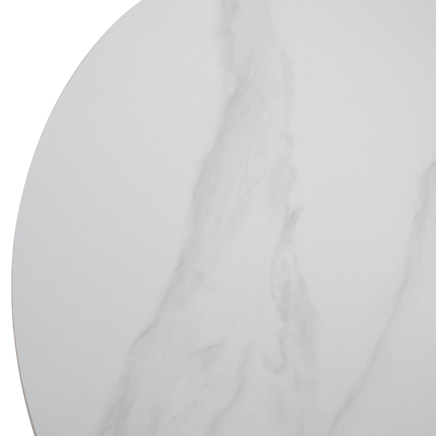 Dining Table Round Syntec Hm9309.02 Sintered Stone White Metal Legs Φ115x75h