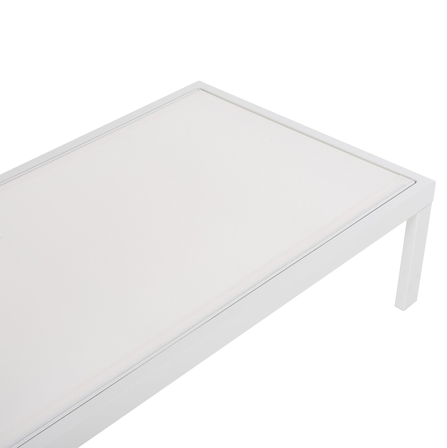 Aluminum Sunbed Thatcher Hm5983.01 White Frame & Textilene 196,5x64,5x92hcm.
