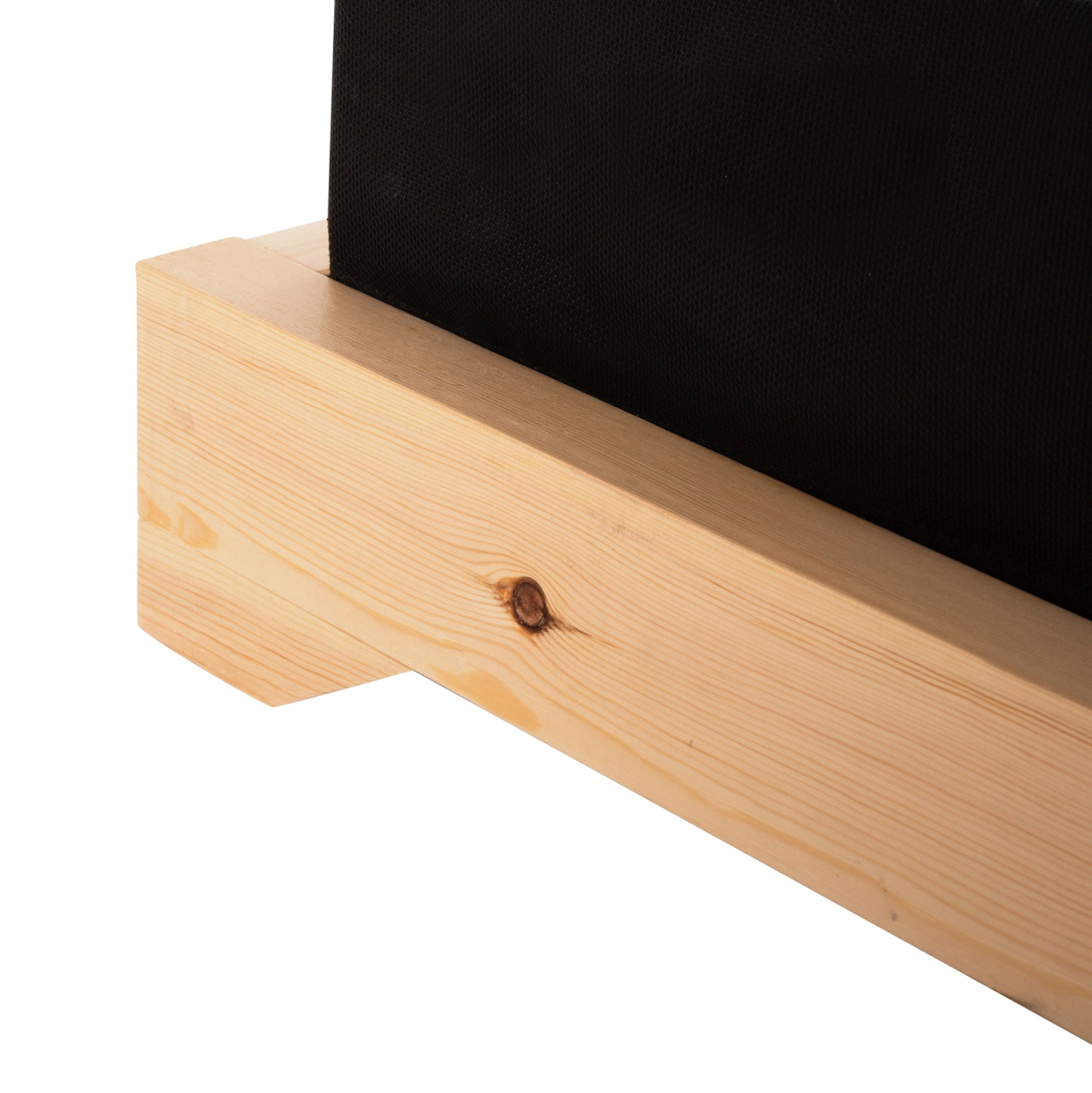 Beach Lounger Low Ikaria Hm10623.01 Pine Wood In Natural Color-black Textilene-cushion 20cm Thick