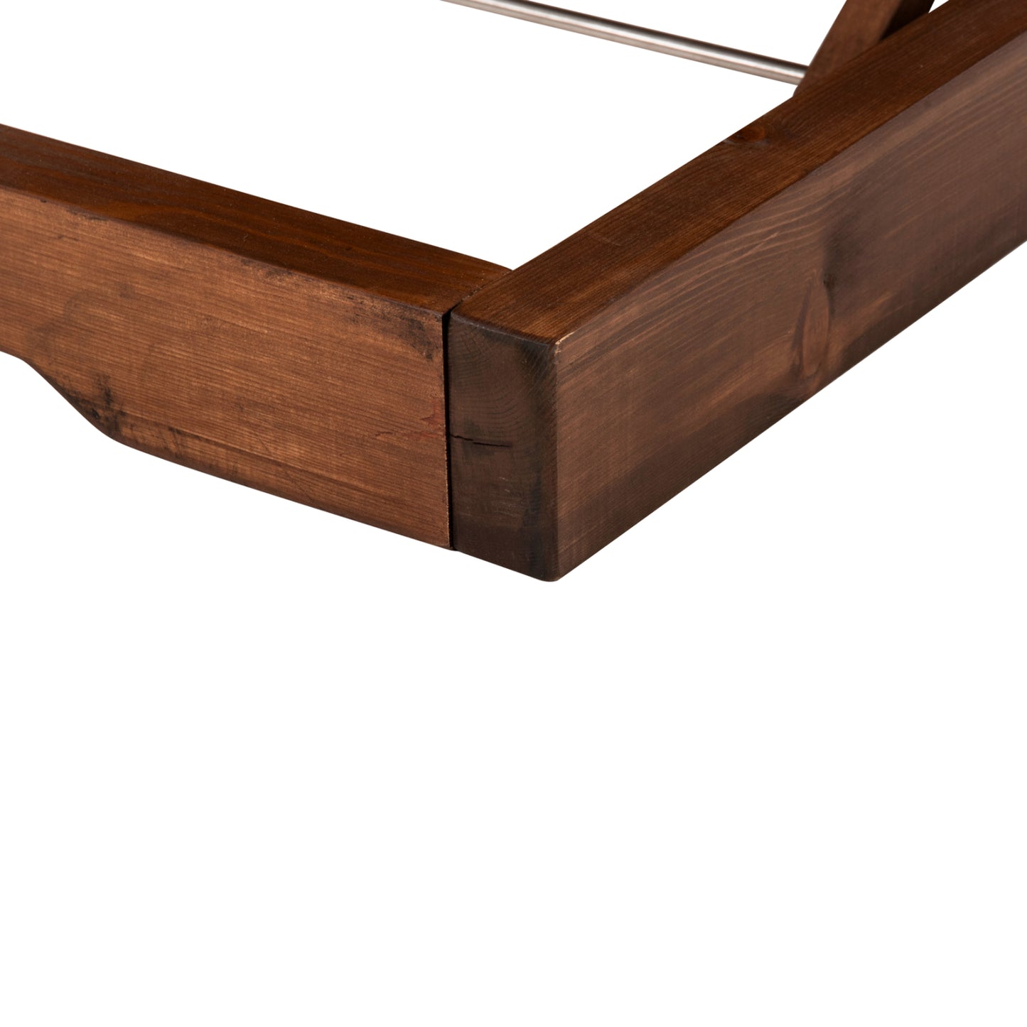 Beach Lounger Ikaria Low Hm10622.01 Pine Wood In Walnut Color-black Textilene-cushion 20cm Thick