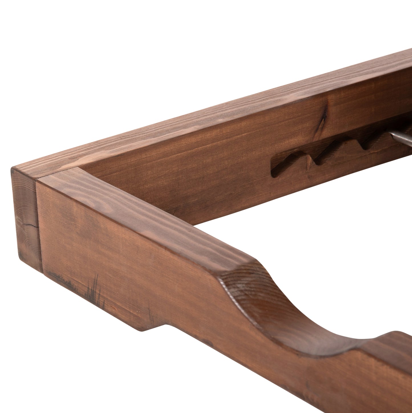 Beach Lounger Low Ikaria Hm10622.04 Pine Wood In Walnut Color-mocha Textilene-cushion 20cm Thick