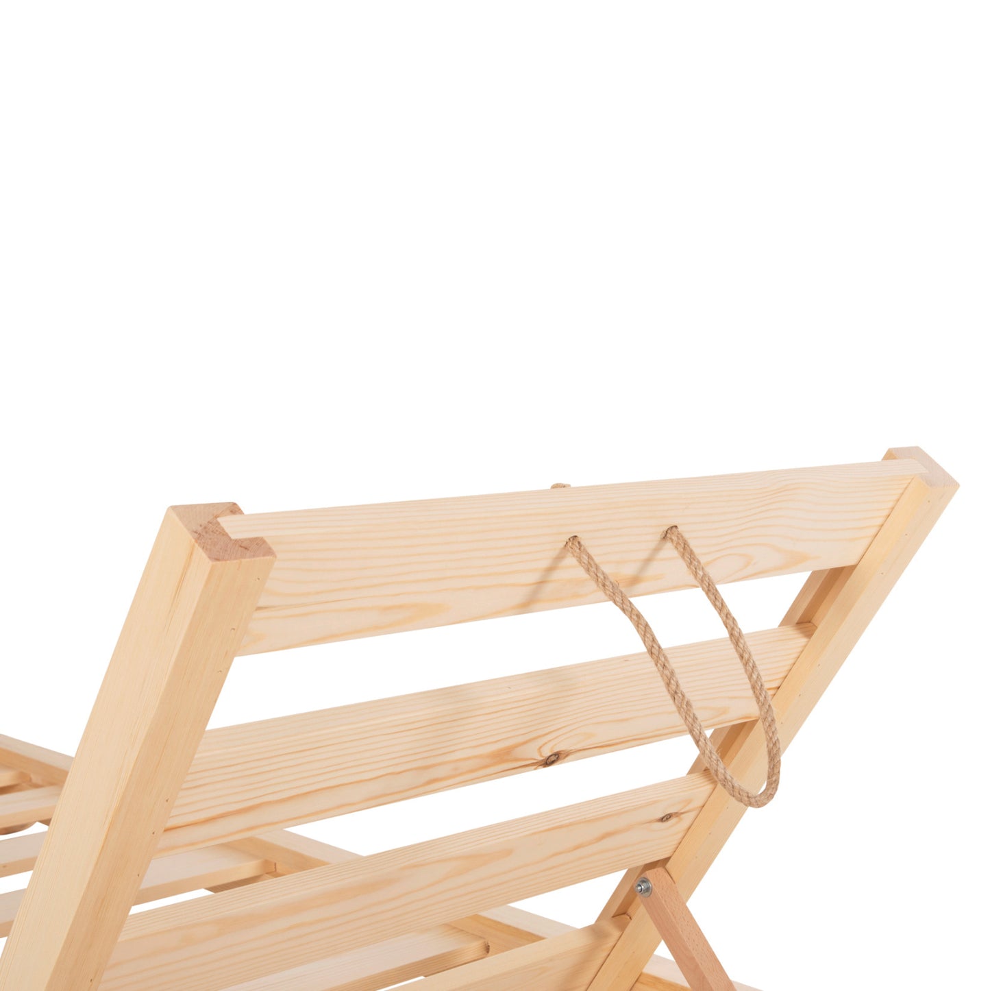 Beach Lounger Low Ikaria Hm6115.01 Pine Wood In Natural 80x208x32-100hcm.