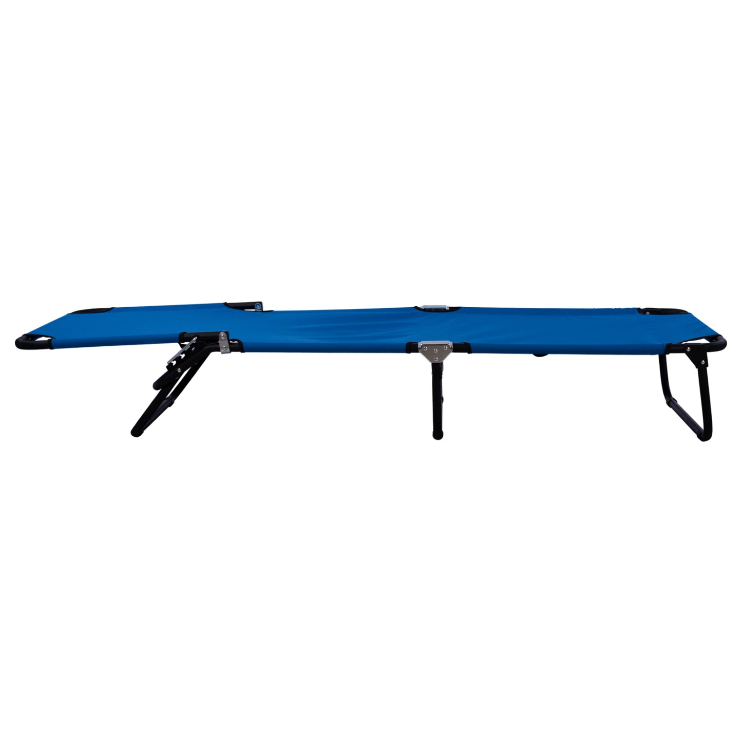 Sunbed Hm5278 Black Metallic With Blue Waterproof Fabric