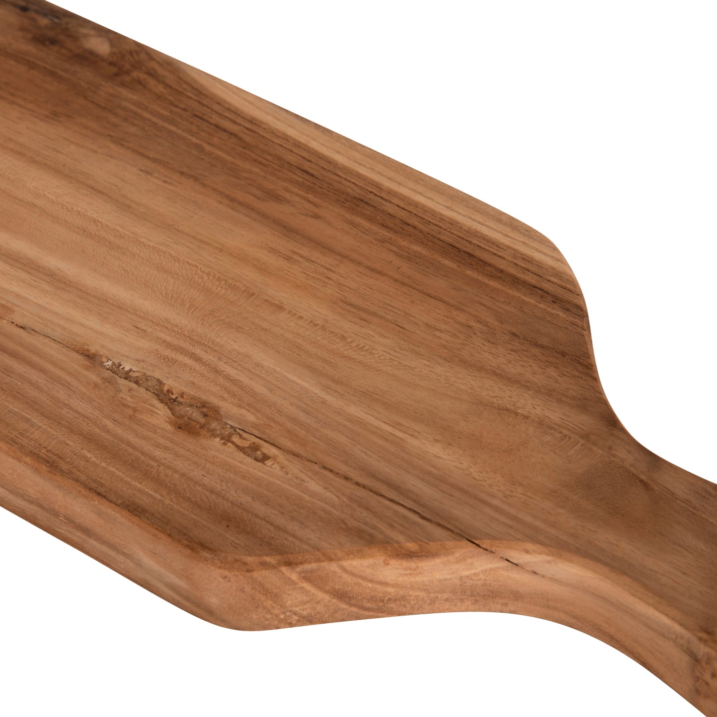 Cutting Board For The Kitchen Hm4285 Teak Wood In Natural-with Handle & Hanging Hole 15x58x2hcm.