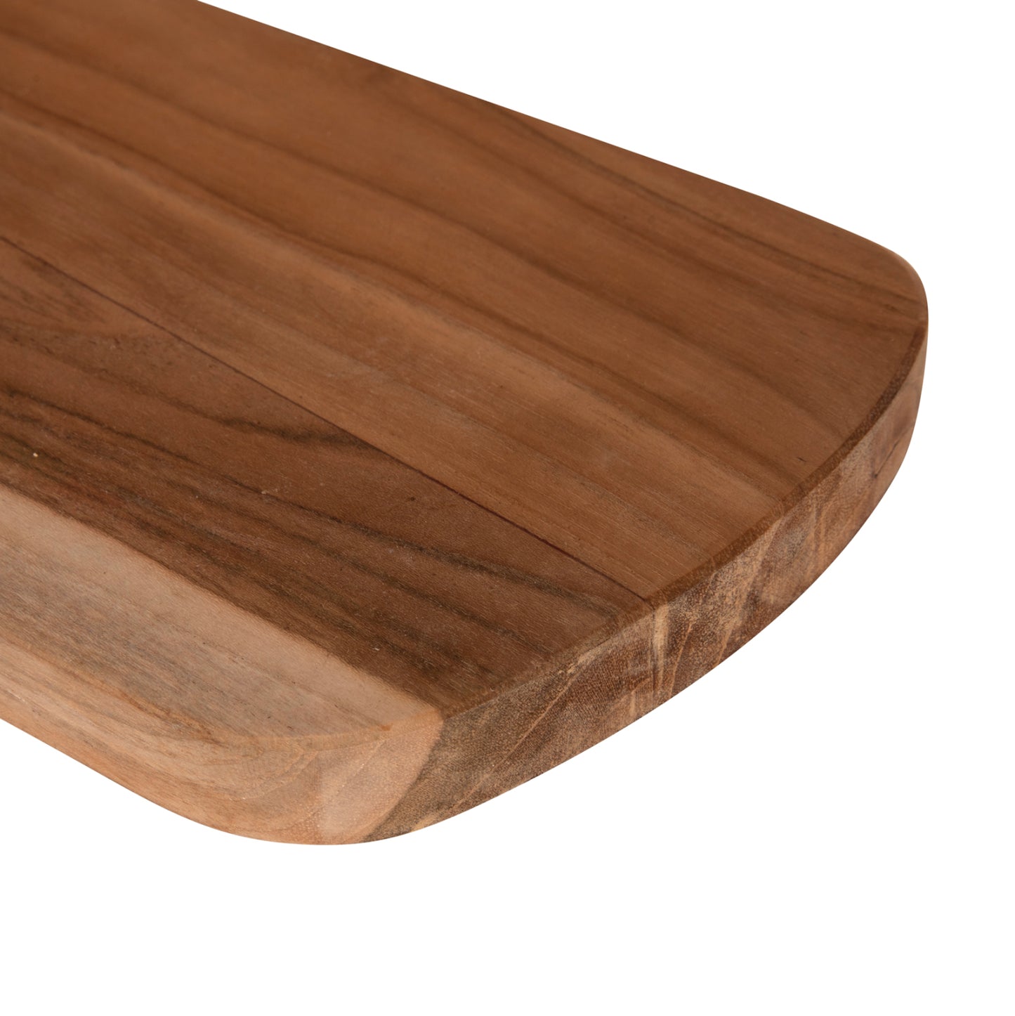 Cutting Board For The Kitchen Hm4289 Teak Wood In Natural-hanging Hole-slanted Handle 14,5x50x2hcm.