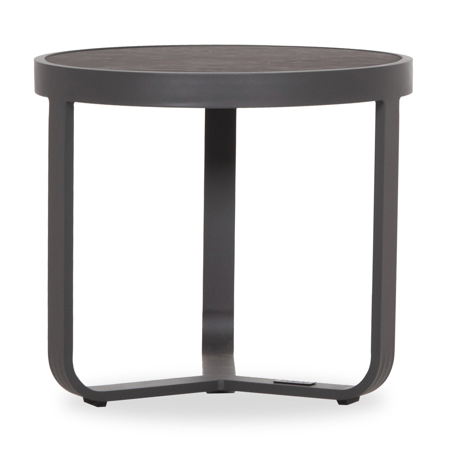 Round Side Table Devious Sm6440.01 Charcoal Aluminum--grey Sintered Stone Top Φ45x41h