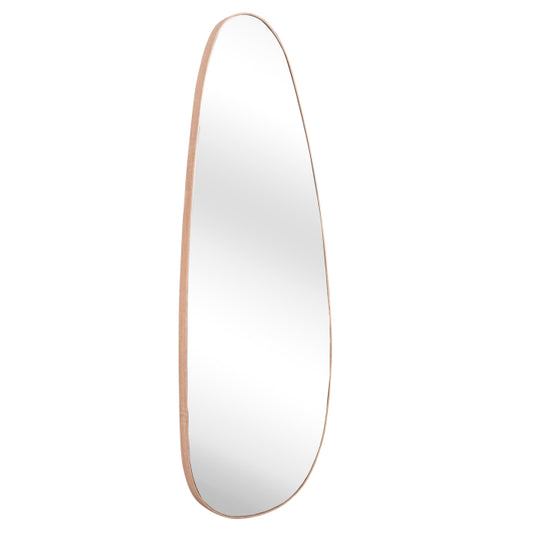 WALL MIRROR FB94486.03 MDF FRAME IN NATURAL WOOD COLORING 49x140Hcm.
