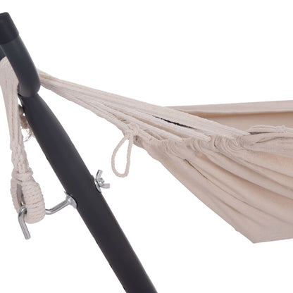 Hammock Crave Hm6304.02 Anthracite Metal Frame-beige Fabric 265x93x105hcm.