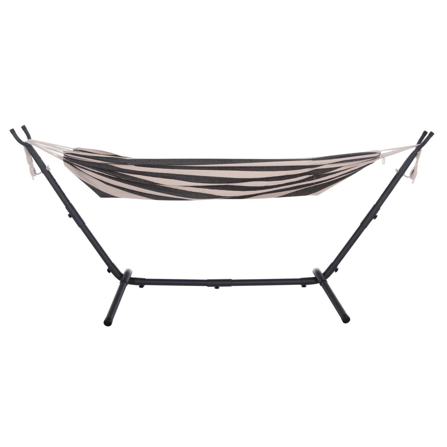 Hammock Crave Hm6304.03 Anthracite Metal Frame-blue Fabric With White Stripes 265x93x105hcm.