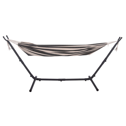 Hammock Crave Hm6304.03 Anthracite Metal Frame-blue Fabric With White Stripes 265x93x105hcm.