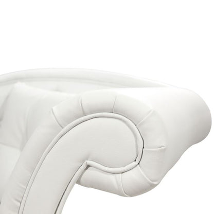 Recliner Couch (right)chesterfield-style Niovi Hm3008.02 Pu In White-black Wooden Legs 190x61x84hcm.