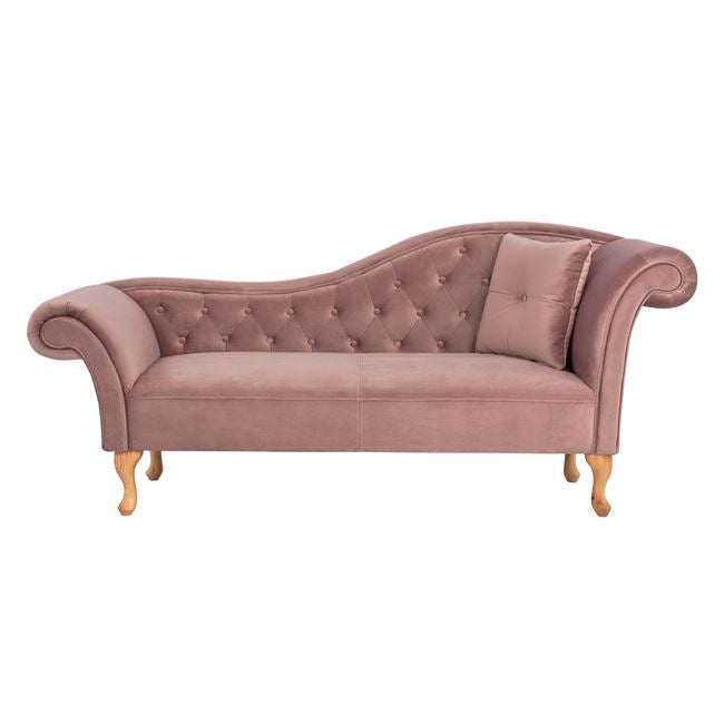 Recliner Dusty Pink Velvet Hm3008.05 Right Arm 187x61x82cm