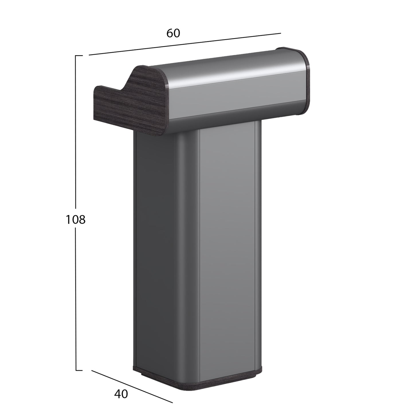Rostrum (speaker Stand) Speeker Hm2151 Melamine In Grey 60x40x108hcm.