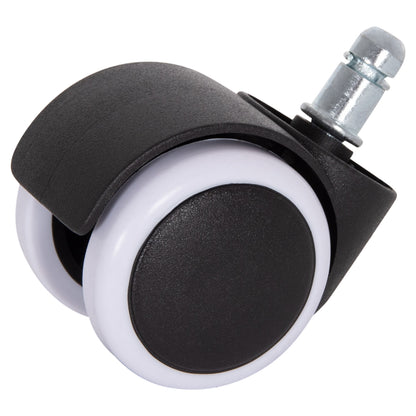 Replacement Castor Wheels 5pcs Set For Office Chairs Hm1203--black & White