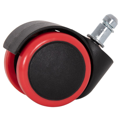 Replacement Castor Wheels 5pcs Set For Office Chairs Hm1203--black & Red