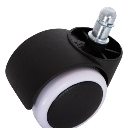 Replacement Castor Wheels 5pcs Set For Office Chairs Hm1203--black & White