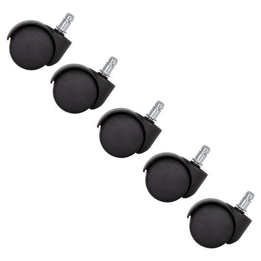 Replacement Castor Wheels 5pcs Set For Office Chairs Hm1197--black