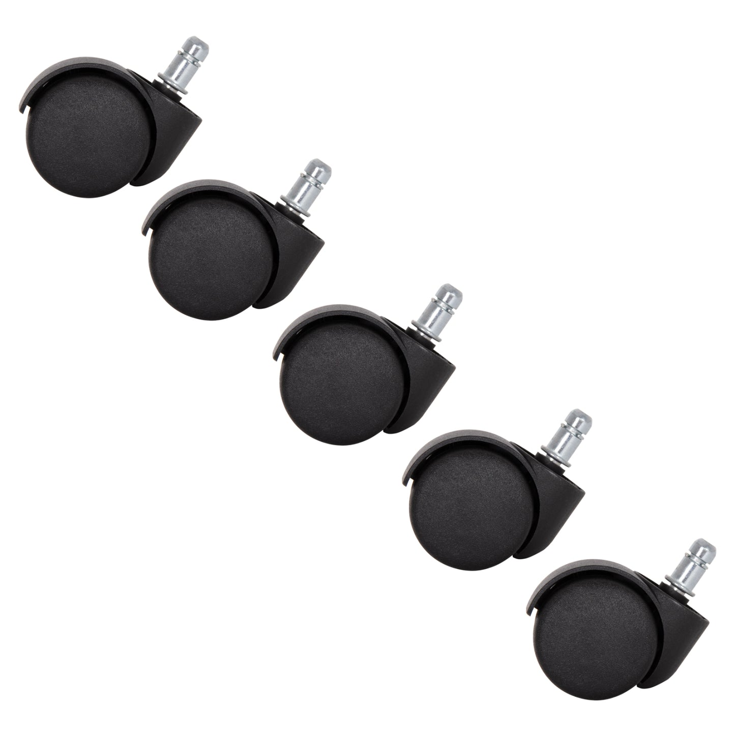 Replacement Castor Wheels 5pcs Set For Office Chairs Hm1197--black