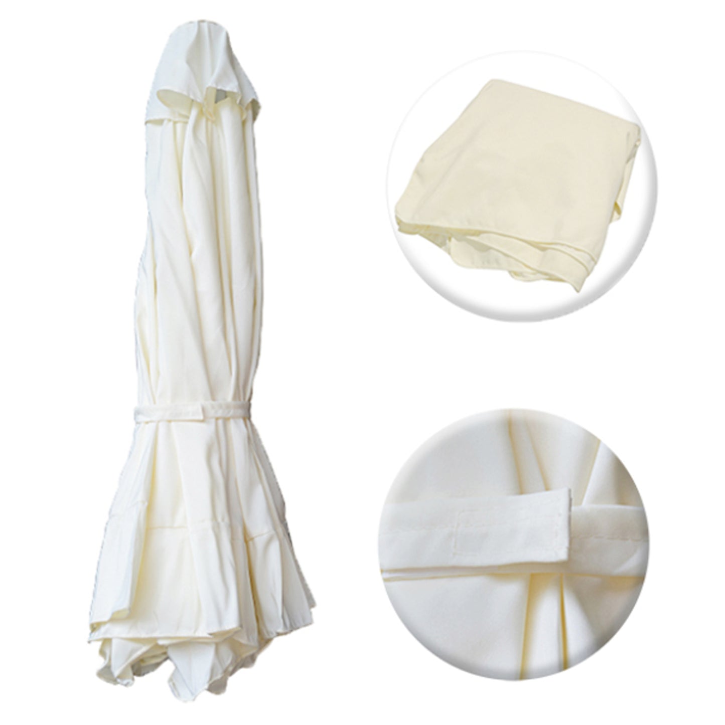Spare Part Shade For Umbrella Hm6002 4x4m-8 Beams (+12 Auxiliary)--cream White
