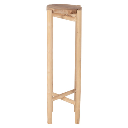 Flower Pedestal Hover Hm7936 Teak Wood In Natural Color Φ30x100hcm.