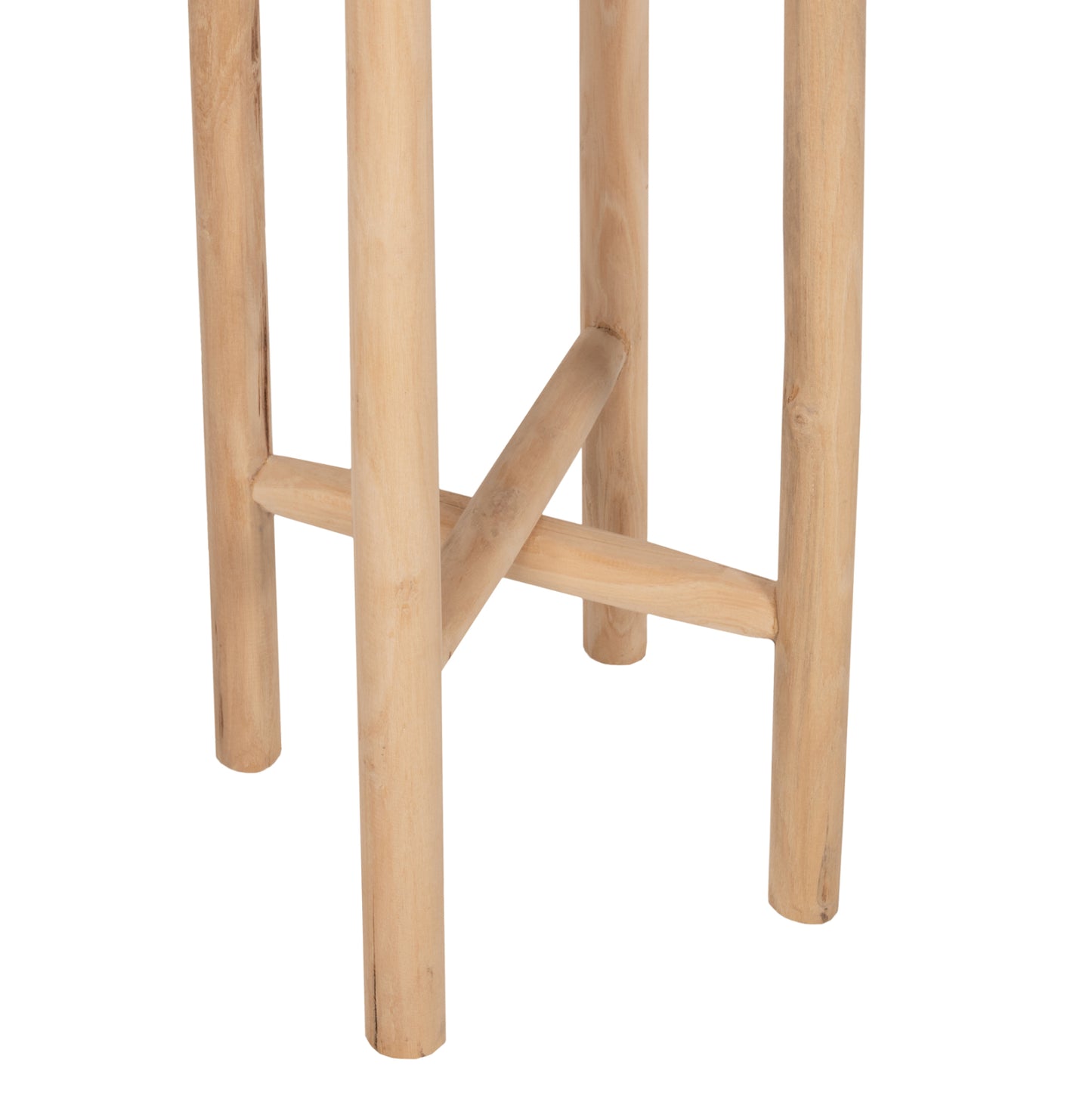 Flower Pedestal Hover Hm7936 Teak Wood In Natural Color Φ30x100hcm.