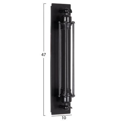 Wall Sconce 2-light Beacon Hm4463 Metal In Black 10x10x47hcm.