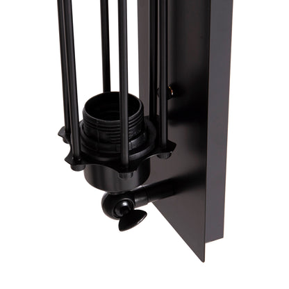 Wall Sconce 2-light Beacon Hm4463 Metal In Black 10x10x47hcm.