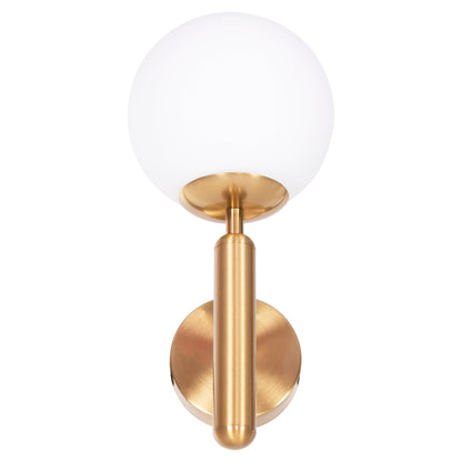 Wall Sconce Homy Hm4470 Metal Base In Gold-glass [e27] 14x21x33hcm.