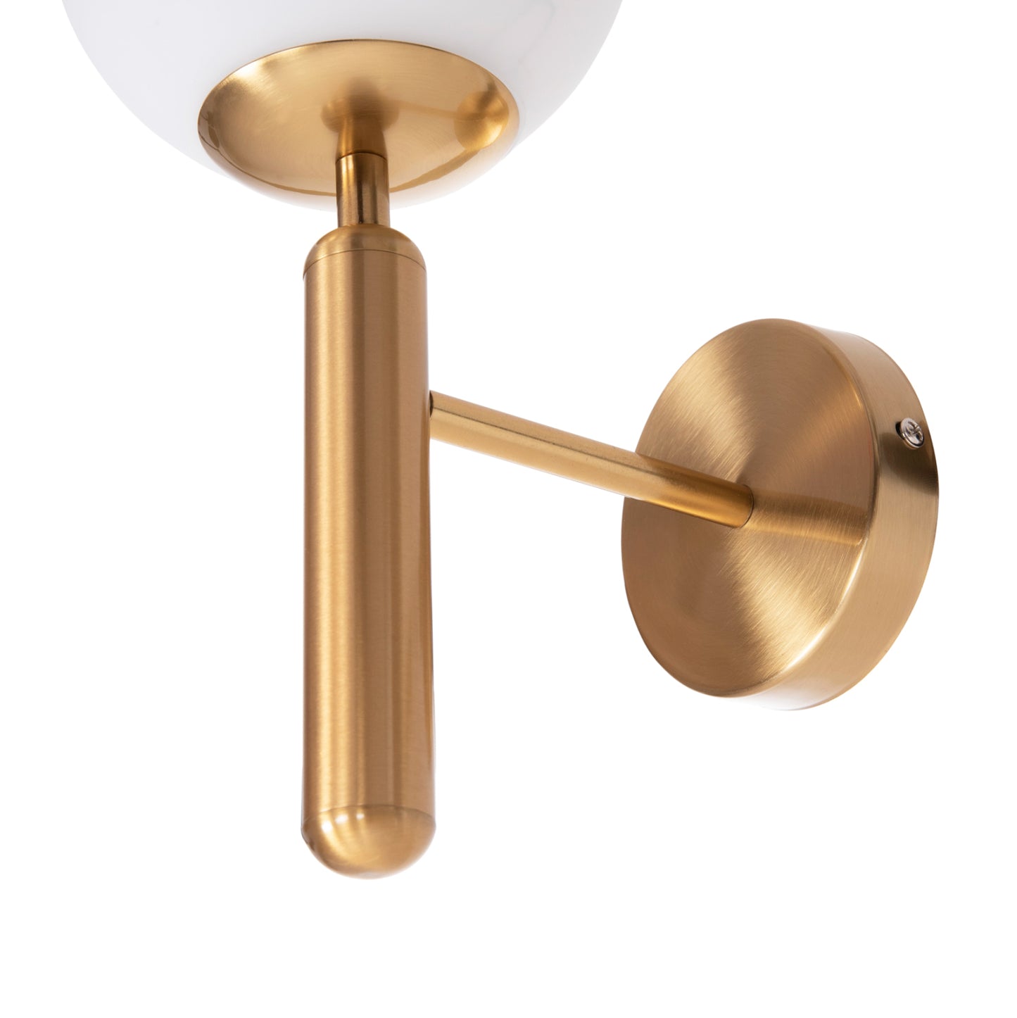 Wall Sconce Homy Hm4470 Metal Base In Gold-glass [e27] 14x21x33hcm.