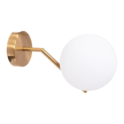 Wall Sconce Homy2 Hm4471 Metal Base In Gold-glass [e27] 14.5x28x21hcm.