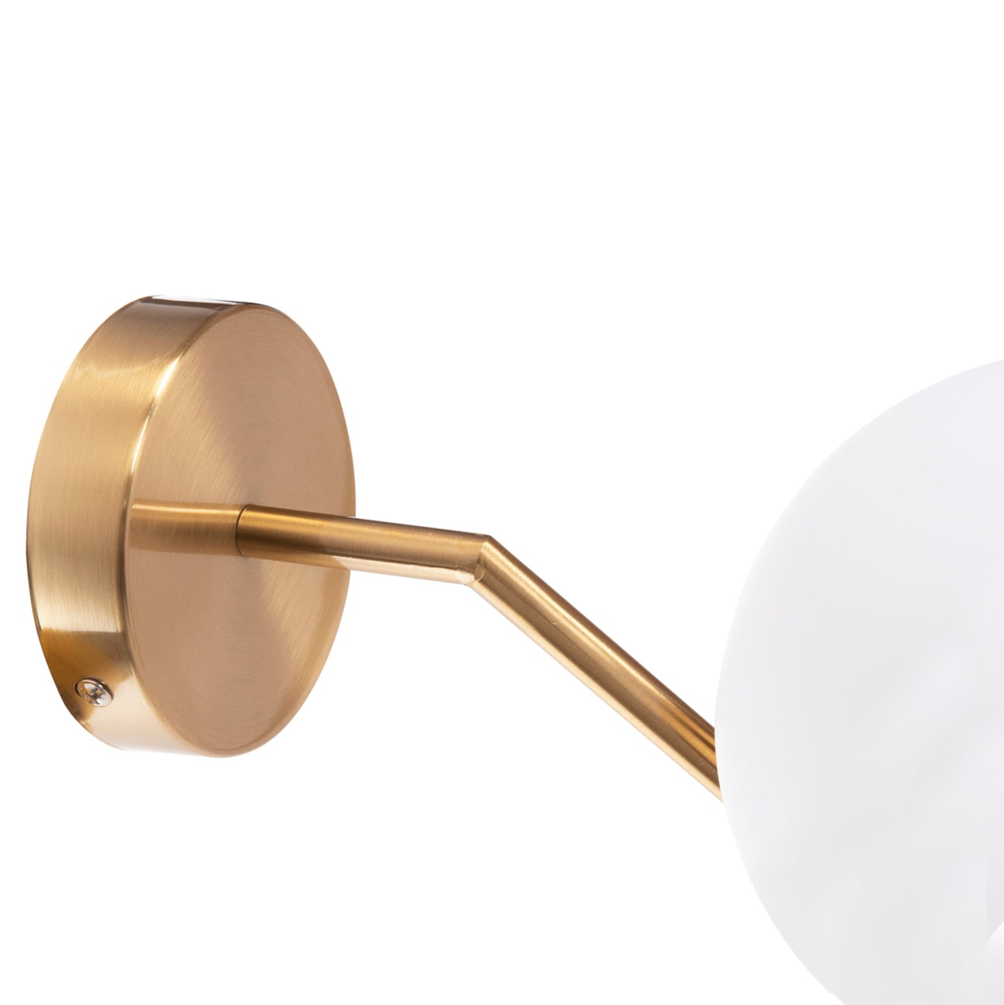 Wall Sconce Homy2 Hm4471 Metal Base In Gold-glass [e27] 14.5x28x21hcm.