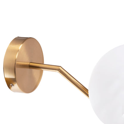 Wall Sconce Homy2 Hm4471 Metal Base In Gold-glass [e27] 14.5x28x21hcm.