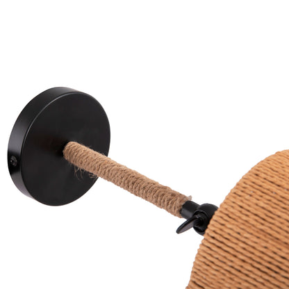 Wall Sconce Lant Hm4476 Metal Base-hemp Rope- [e27] 15x15x35-23hcm.