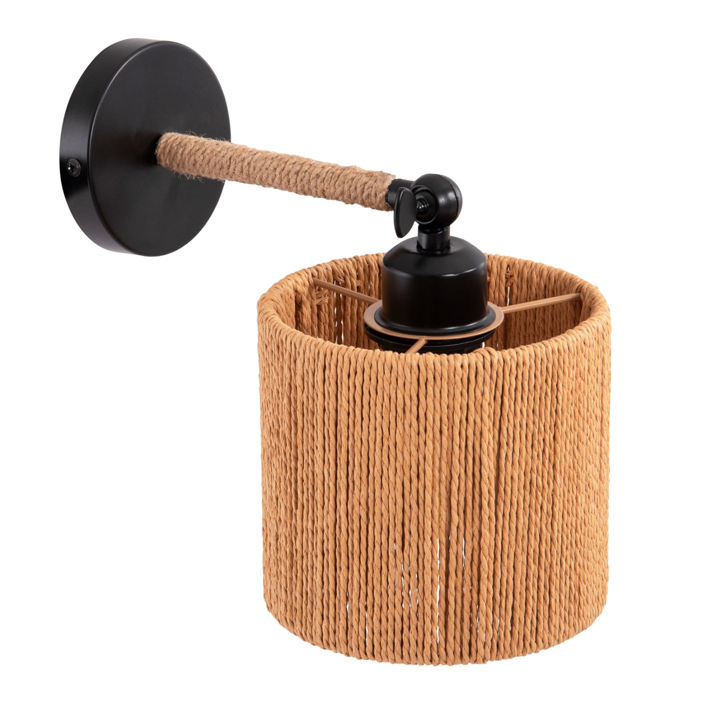 Wall Sconce Lant Hm4476 Metal Base-hemp Rope- [e27] 15x15x35-23hcm.