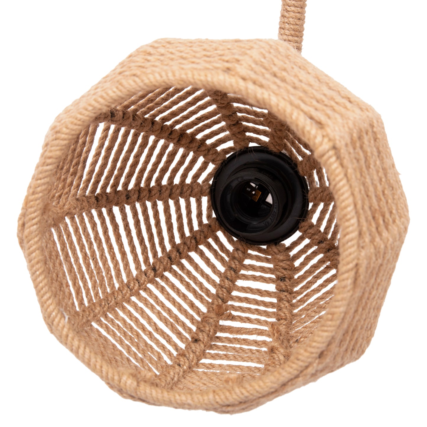 Wall Sconce Stolt Hm4483 Metal Base-hemp Rope-[e27] 20x20x38-24hcm.